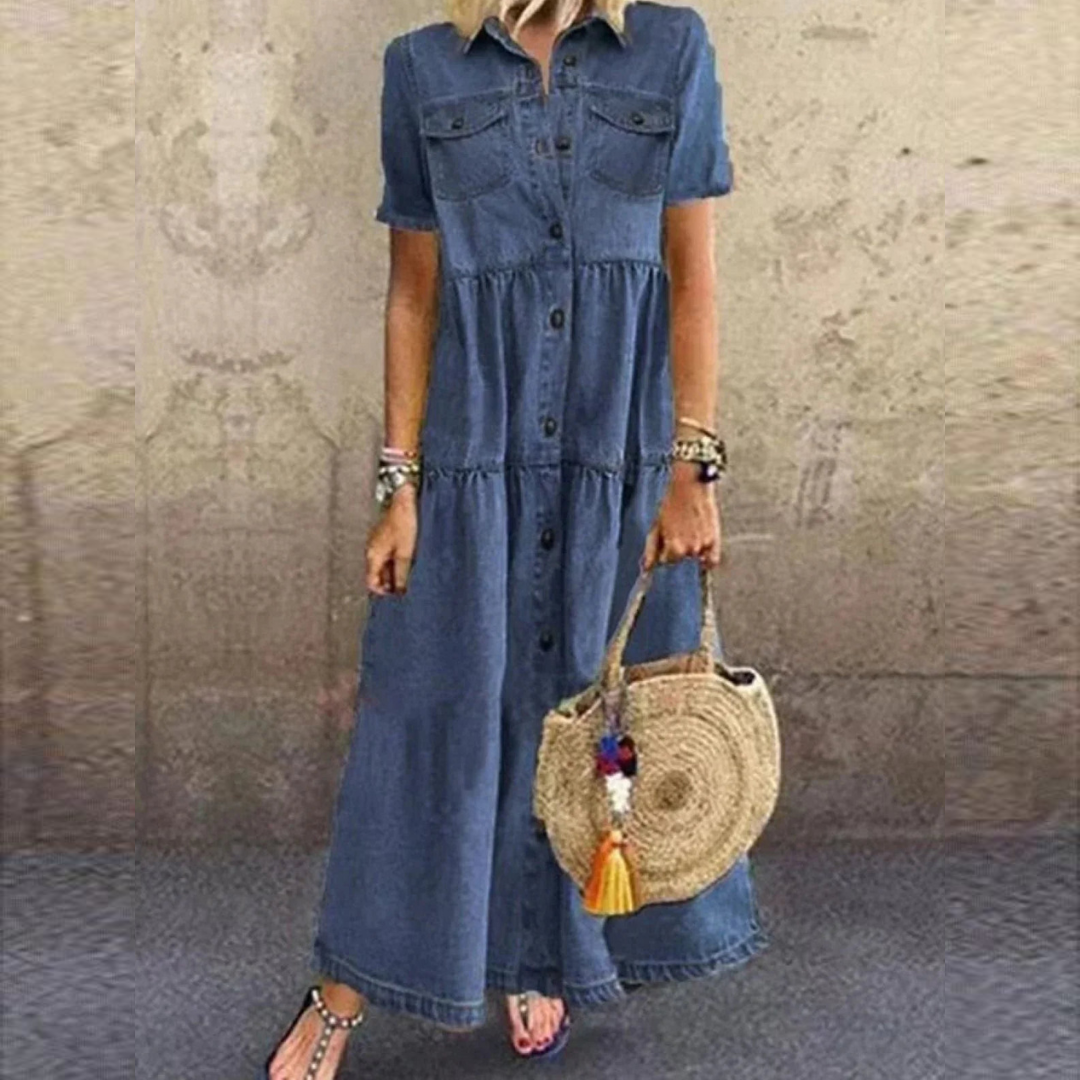 DEBRA / STYLISH DENIM DRESS