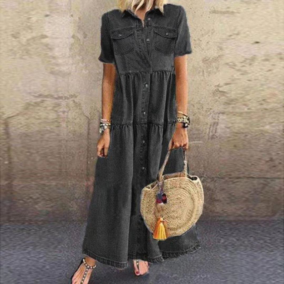 DEBRA / STYLISH DENIM DRESS