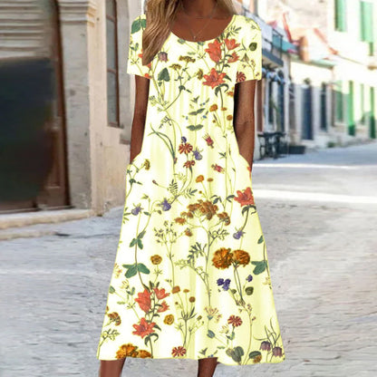 BRIDGET / ELEGANT FLORAL DRESS