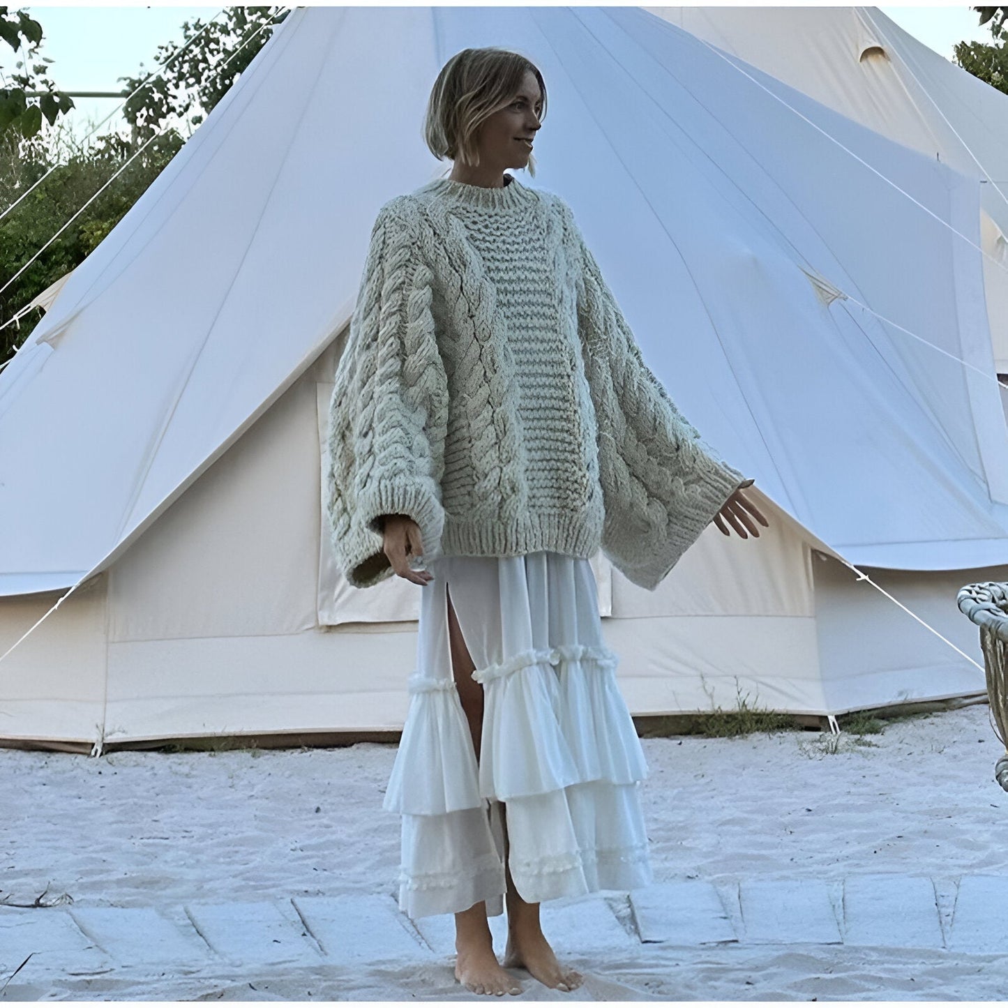 Sainab™ - Pull en tricot oversize