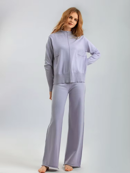 Roma™ - Ensemble pull-pantalon surdimensionné chaud et épais en tricot