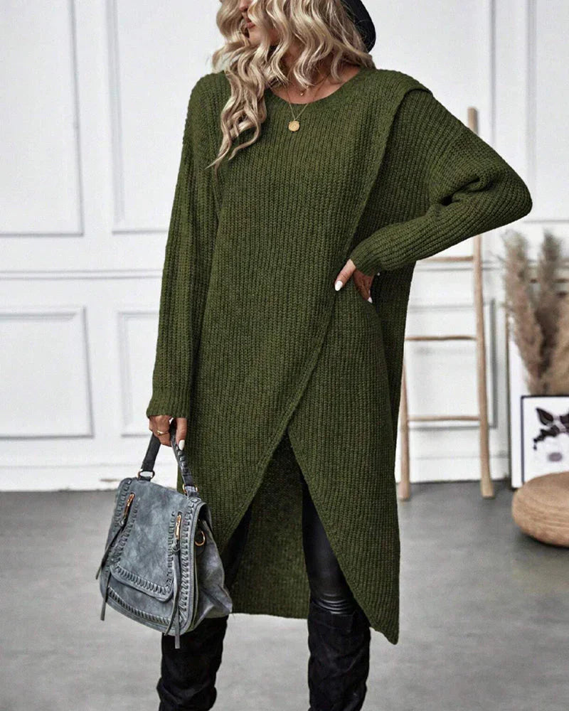 CHARLOTTE / ASYMMETRIC KNITTED PULLOVER