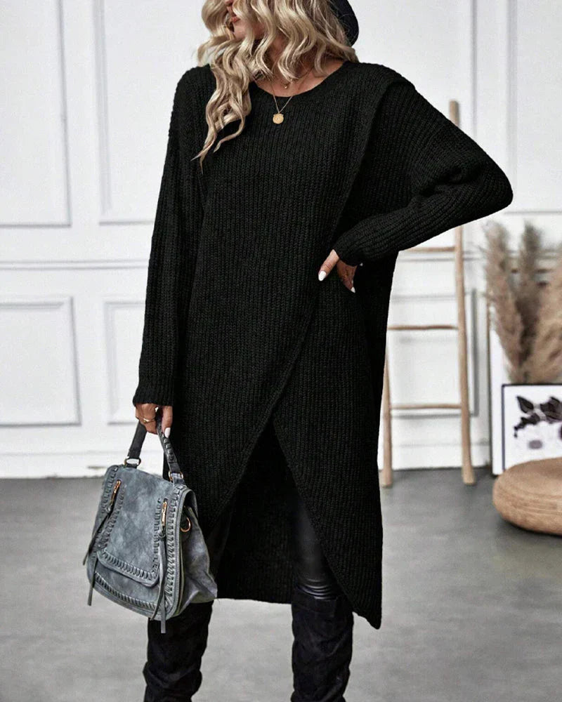 CHARLOTTE / ASYMMETRIC KNITTED PULLOVER